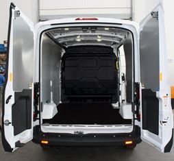 Floor and wall liners in a 2014 Transit 